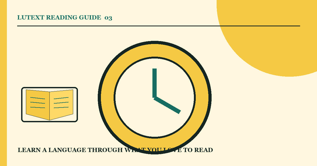 A reading clock surrounded by pages and yellow markers