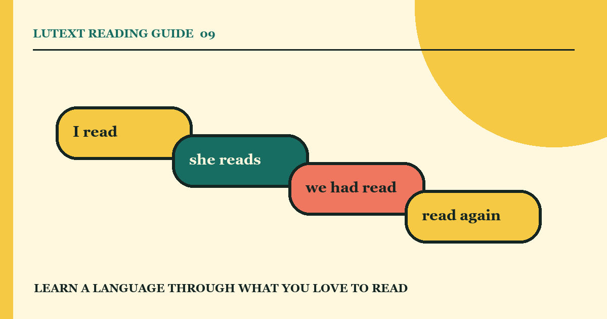 Repeated sentence ribbons forming a clear yellow pattern