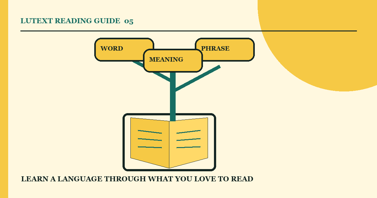 Words and cards growing like leaves from an open yellow book